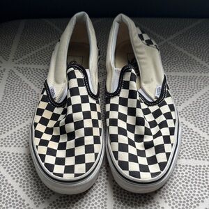 Vans Slip-On Checkerboard Sneakers - Black & White